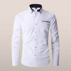 Chemise homme extensible boutonnée, six coloris, tailles 38 à 47