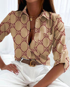Blouse femme élégante, sept coloris aux tons naturels, beige