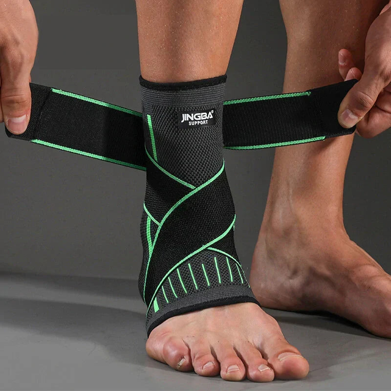 Chevillère de compression, maintien de la cheville, du M au XL, vert