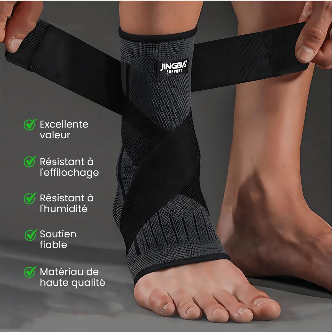 Manchon de compression pour pied et cheville, gris ou vert