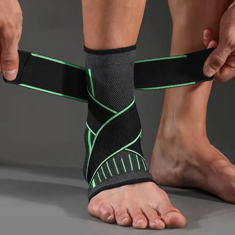Manchon de compression pour pied et cheville, gris ou vert