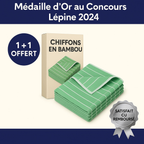 Chiffon de ménage en bambou absorbant, lavable en machine