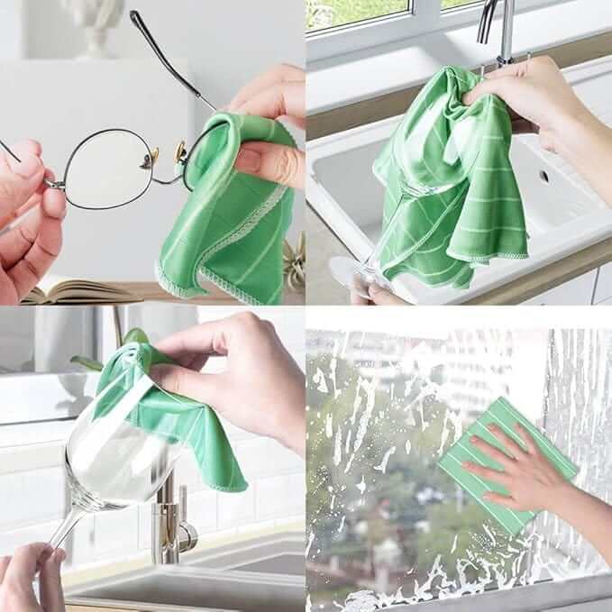Chiffon de ménage en bambou absorbant, lavable en machine