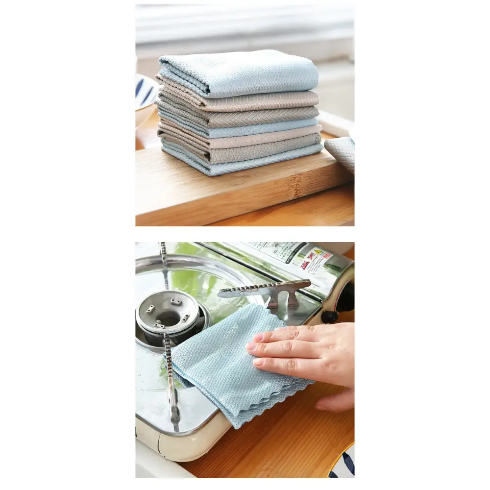 Chiffons microfibre de bambou, lot de 5 pour toute la maison