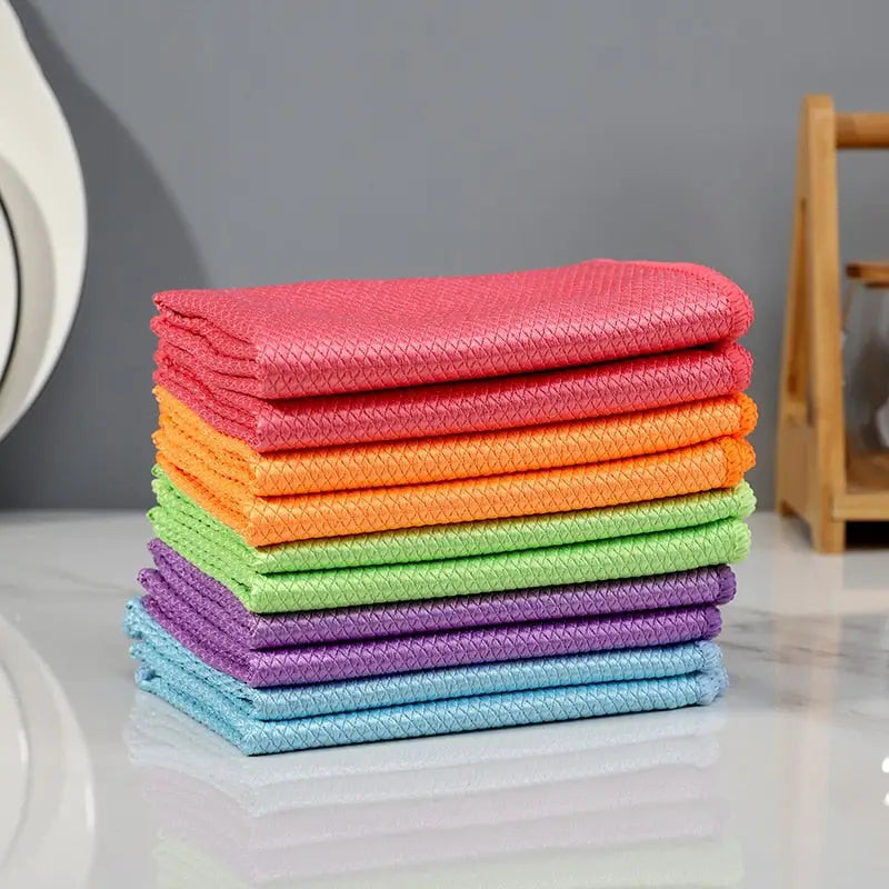 Chiffons microfibre de bambou, lot de 5 pour toute la maison