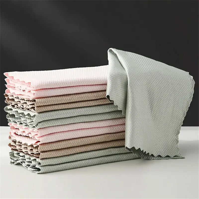Chiffons microfibre de bambou, lot de 5 pour toute la maison