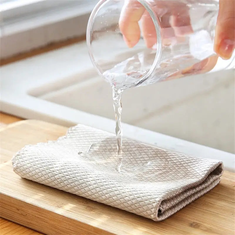 Chiffons microfibre de bambou, lot de 5 pour toute la maison