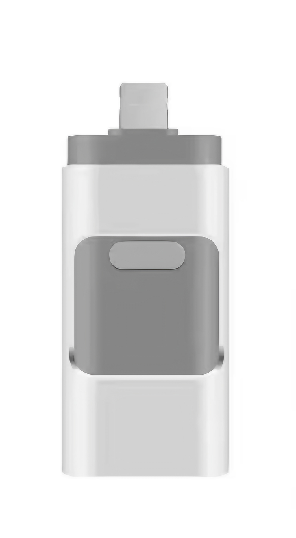 Clé USB à 4 connecteurs pour téléphone, tablette et ordinateur, blanc
