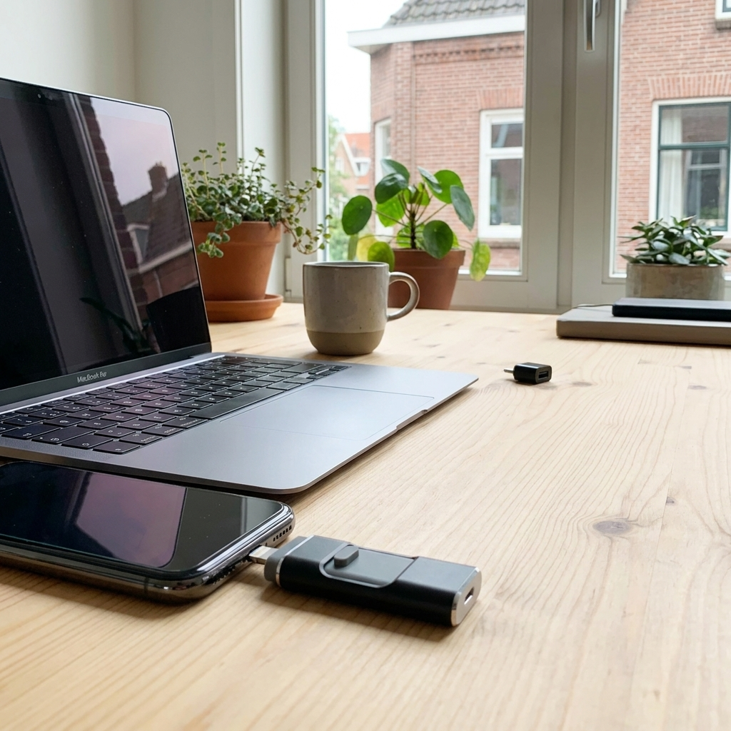 Clé USB à 4 connecteurs pour téléphone, tablette et ordinateur