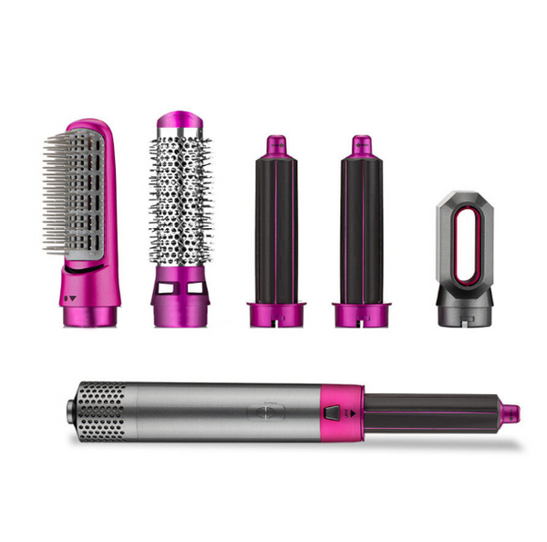 Appareil de coiffure 5 en 1 pour boucler, lisser et onduler, rose