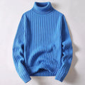 Pull col roulé homme léger, cinq coloris, du S au 3XL, bleu