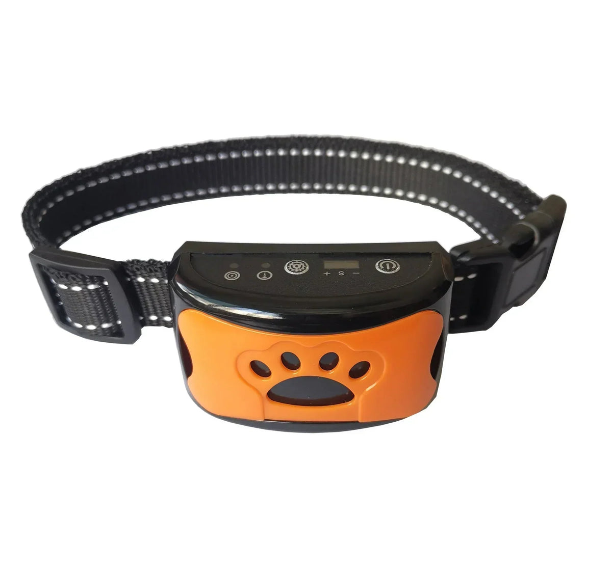 Collier anti-aboiement à vibration pour chien, rechargeable, orange