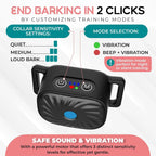 Collier anti-aboiement pour petit chien, vibration et son