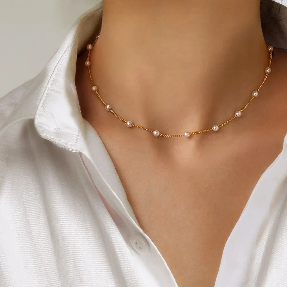 Collier femme trois rangs, pendentif cœur ou croix, doré ou argenté