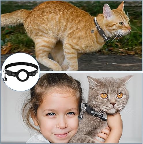 Collier pour chat en nylon réfléchissant, clochette, six coloris