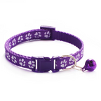Collier pour chat réglable à clochette et motif patte