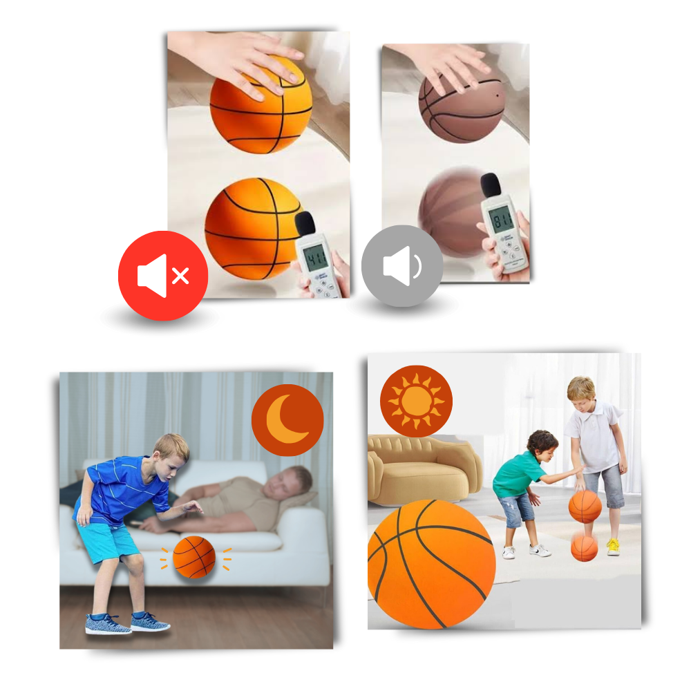 Ballon de basket silencieux en mousse pour jouer à l'intérieur