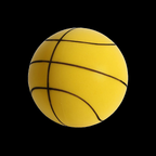 Ballon de basket silencieux en mousse pour jouer à l'intérieur, jaune