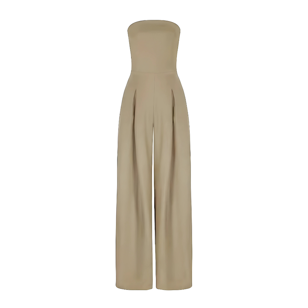 Combinaison pantalon bustier femme, bleu foncé, noir ou beige