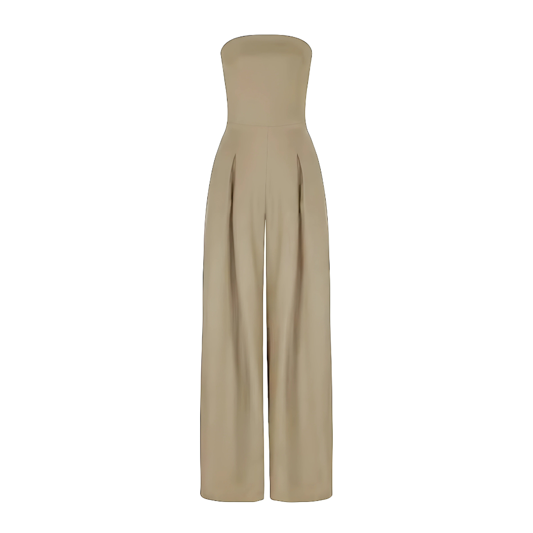 Combinaison pantalon bustier femme, bleu foncé, noir ou beige