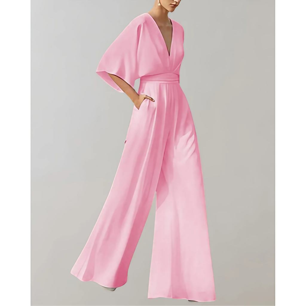 Combinaison pantalon femme fluide, neuf coloris, du S au 2XL, rose