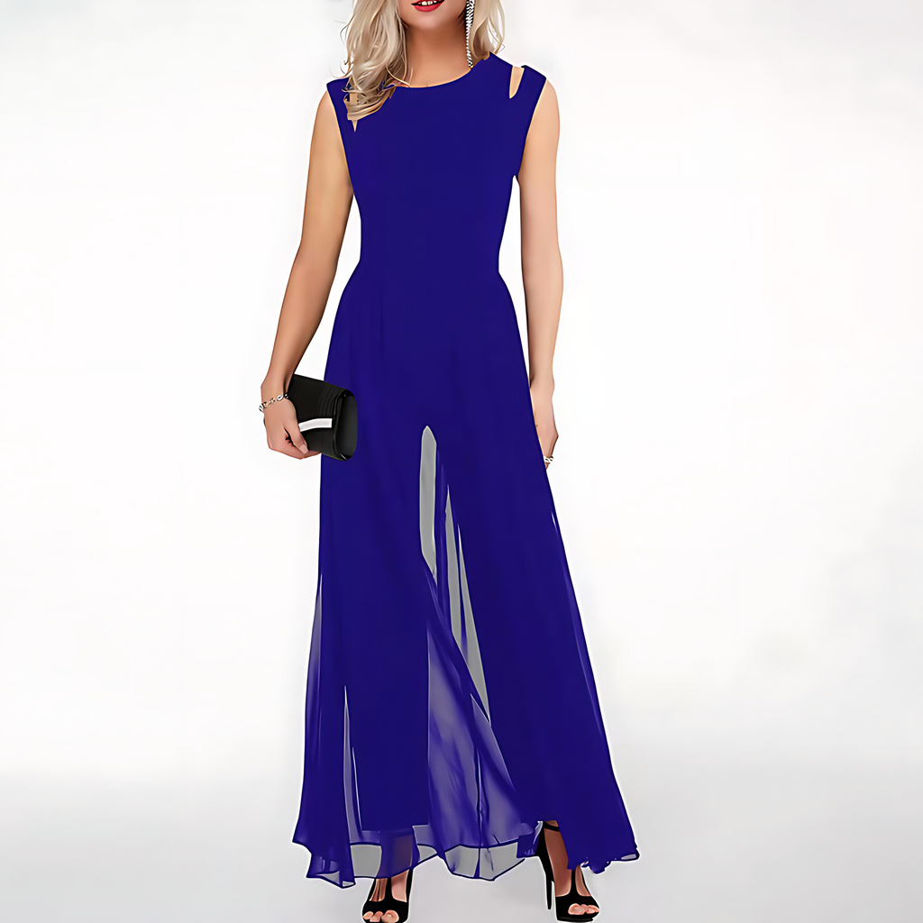 Combinaison femme en coton, coupe ajustée, noir ou bleu, bleu