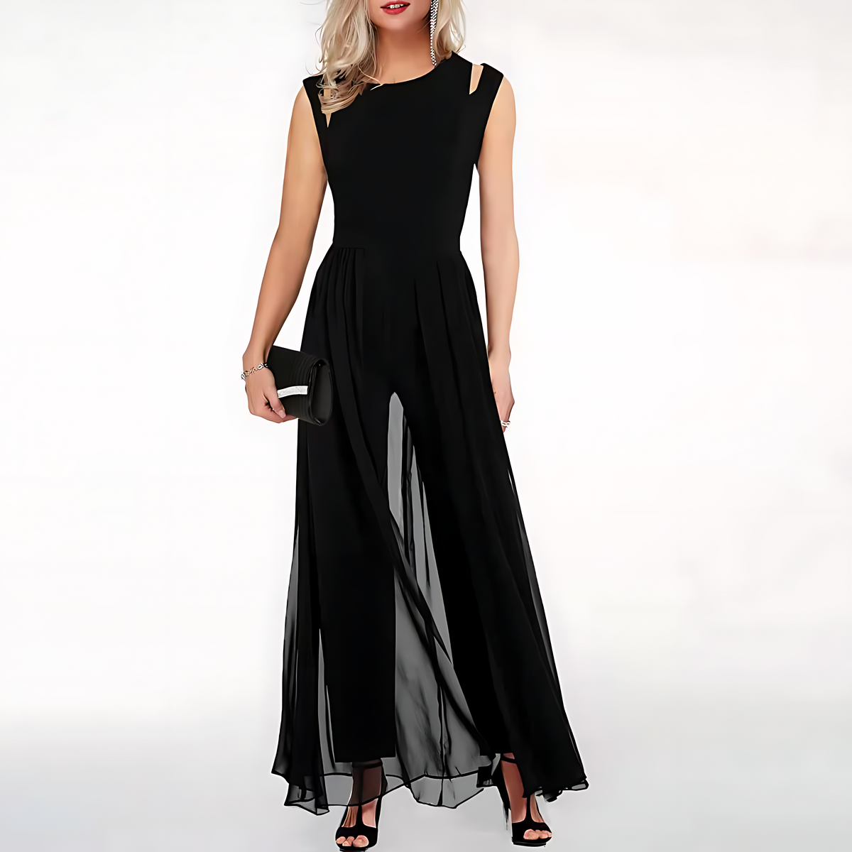 Combinaison femme en coton, coupe ajustée, noir ou bleu