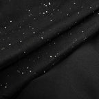 Combinaison de soirée scintillante femme, jambes larges, noire