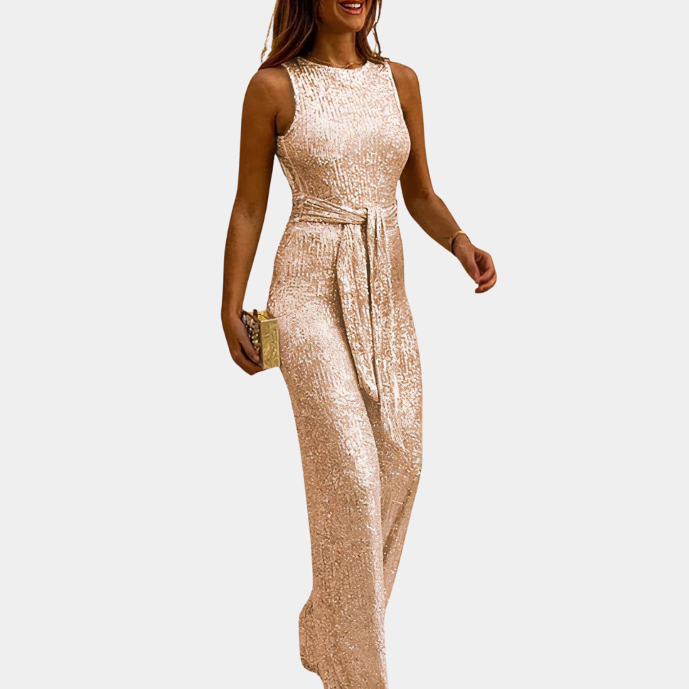 Combinaison pailletée femme pour soirée, six coloris, S au 2XL, champagne doré