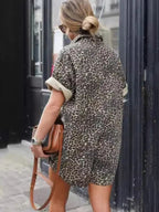 Combishort femme imprimé léopard, boutonné devant, du S au 5XL
