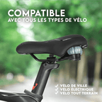Selle de vélo confort à amortisseurs en gel, trois tailles