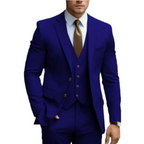 Costume 3 pièces homme pour mariage, veste, gilet et pantalon, bleu roi