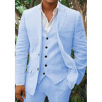 Costume 3 pièces homme pour cérémonie, huit coloris, du XS au XL, bleu clair