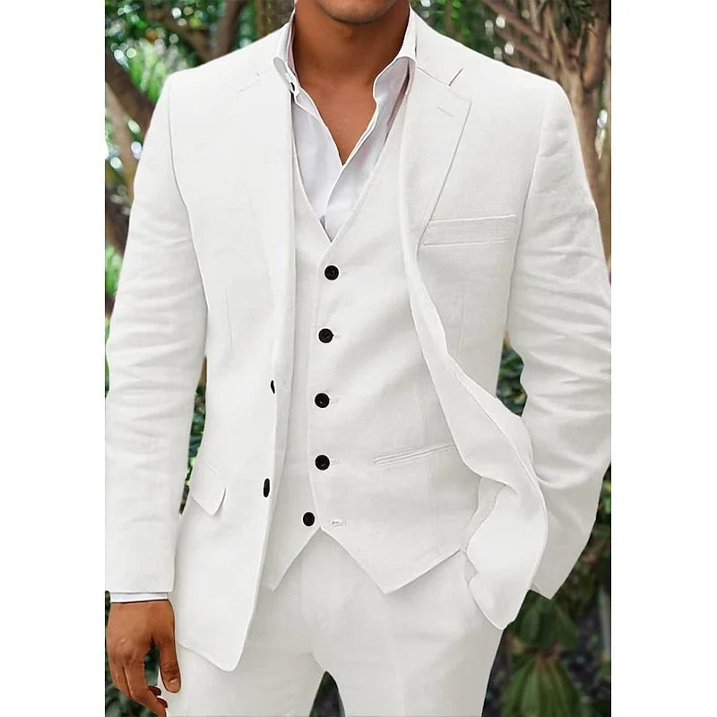 Costume 3 pièces homme pour cérémonie, huit coloris, du XS au XL, blanc