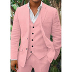 Costume 3 pièces homme pour cérémonie, huit coloris, du XS au XL, rose