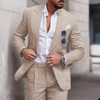 Costume de mariage homme deux pièces, simple boutonnage