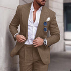 Costume de mariage homme deux pièces, simple boutonnage