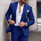 Costume de mariage homme deux pièces, simple boutonnage