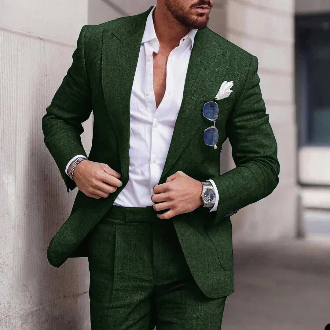 Costume de mariage homme deux pièces, simple boutonnage