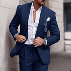 Costume de mariage homme deux pièces, simple boutonnage