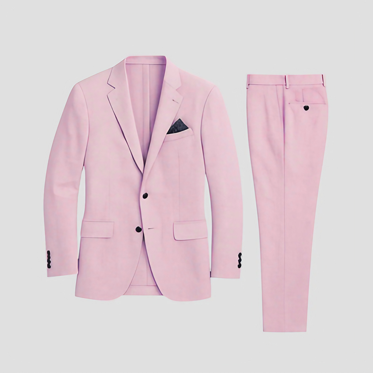 Costume homme deux pièces d'été, tons clairs, du M au 6XL, rose clair