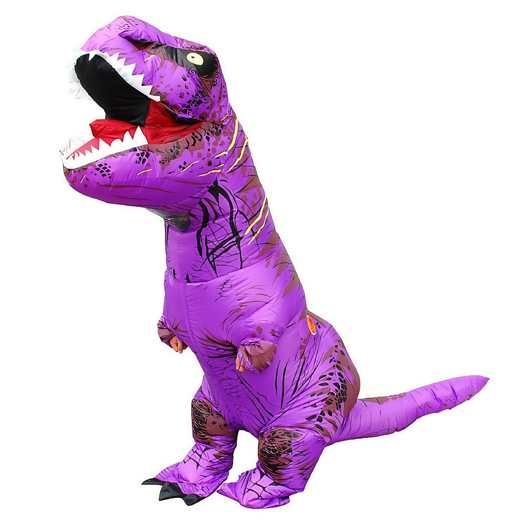 Déguisement dinosaure gonflable pour enfant et adulte, 8 coloris, violet