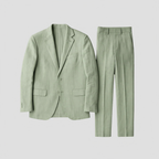 Costume homme d'été coupe décontractée, vert clair, bleu ou beige