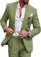 Costume léger homme coupe ajustée, dix coloris, du S au 2XL, vert