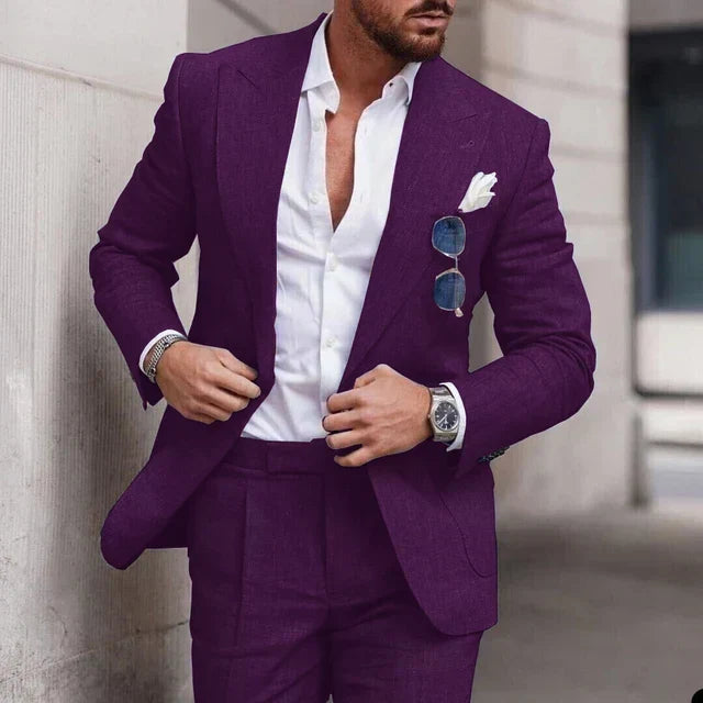 Costume deux pièces homme pour mariage, du S au 5XL