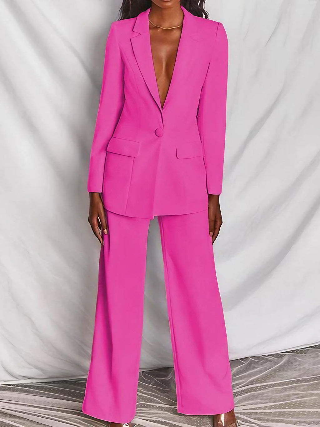 Tailleur femme d'automne, sept coloris, du S au 2XL, rose foncé