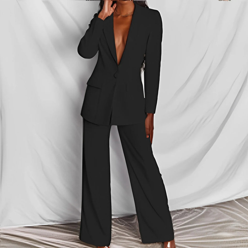Tailleur pantalon femme, blazer et pantalon, sept coloris