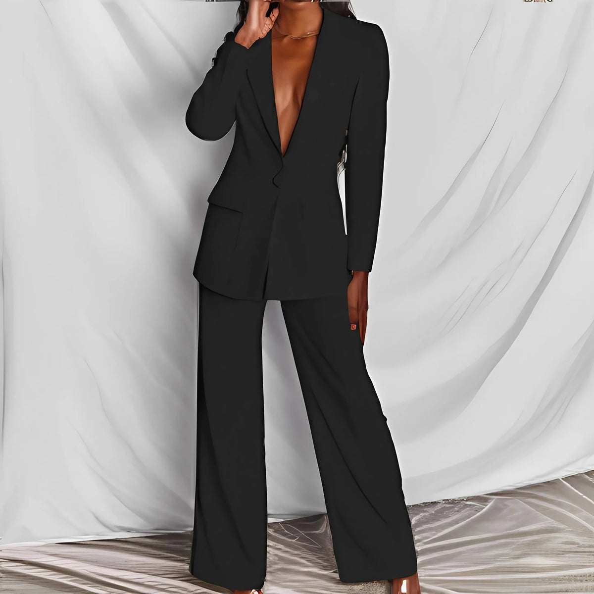 Tailleur pantalon femme, blazer et pantalon, sept coloris
