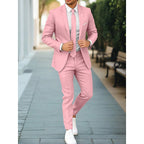 Costume homme deux pièces décontracté, huit coloris, rose