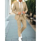Costume homme deux pièces décontracté, huit coloris, kaki